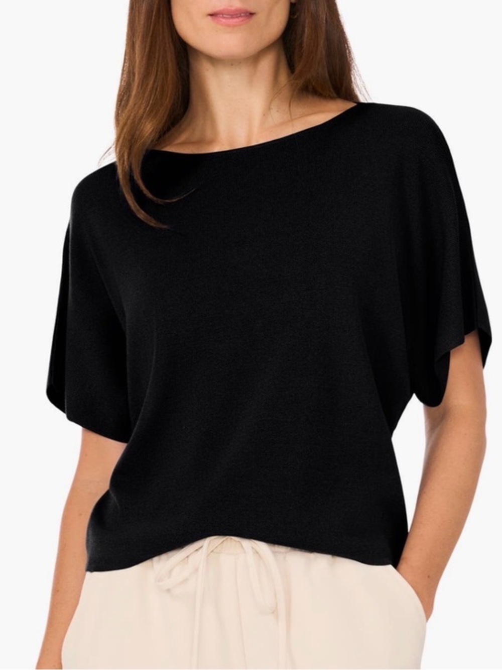 NEW…Halogen Short-Sleeve Sweater